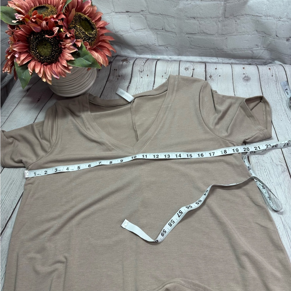 NWT zenana premium boutique Classic mocha V-Neck Womens knit tunic Top layer - Picture 8 of 8